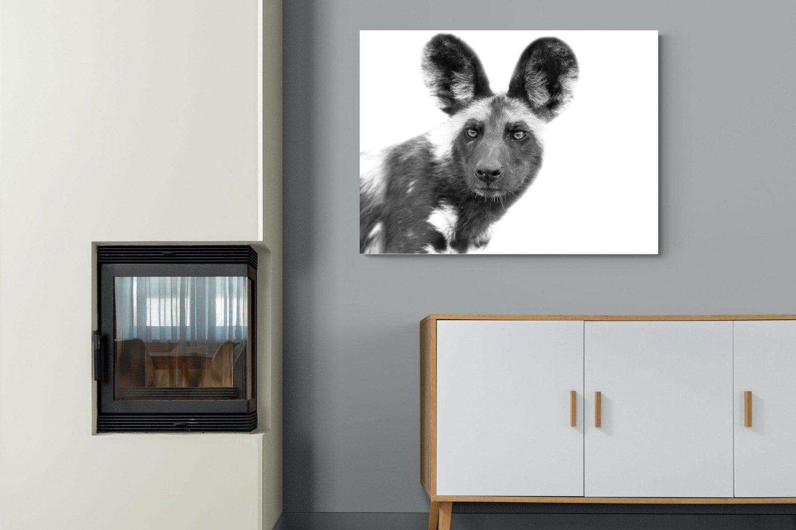 Wild Dog-Wall_Art-100 x 75cm-Mounted Canvas-No Frame-Pixalot