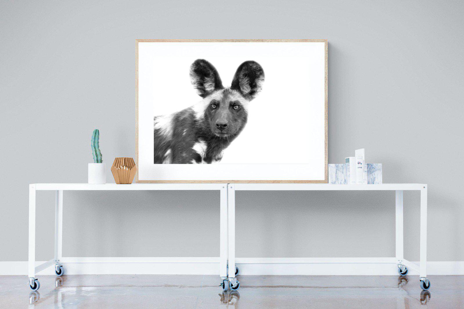 Wild Dog-Wall_Art-120 x 90cm-Framed Print-Wood-Pixalot