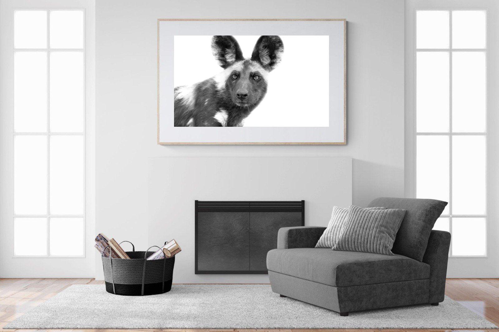 Wild Dog-Wall_Art-150 x 100cm-Framed Print-Wood-Pixalot
