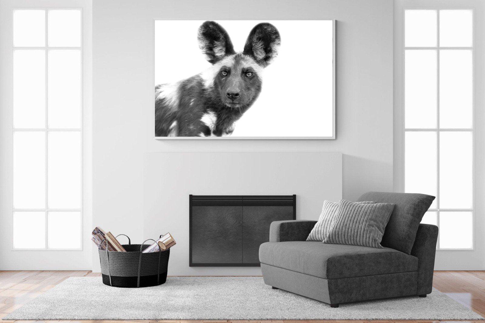 Wild Dog-Wall_Art-150 x 100cm-Mounted Canvas-White-Pixalot