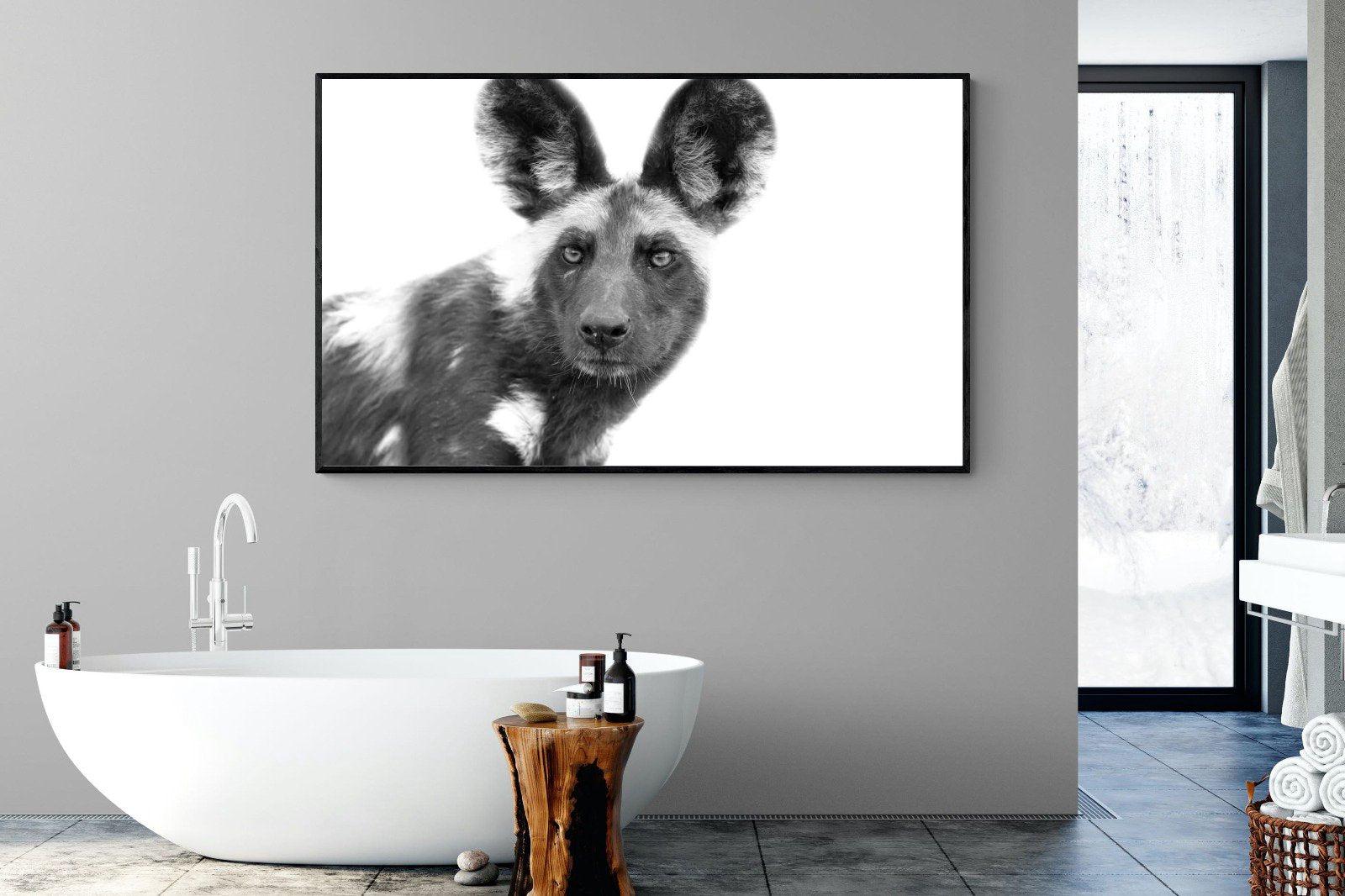 Wild Dog-Wall_Art-180 x 110cm-Mounted Canvas-Black-Pixalot