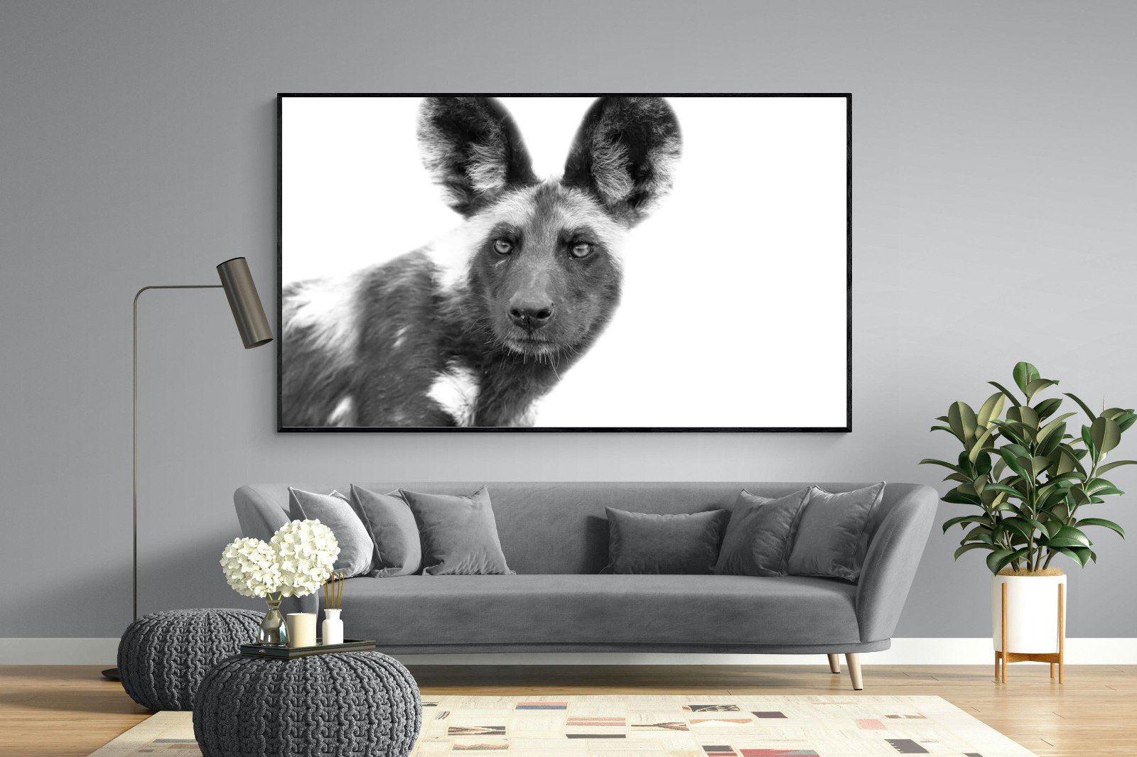 Wild Dog-Wall_Art-220 x 130cm-Mounted Canvas-Black-Pixalot