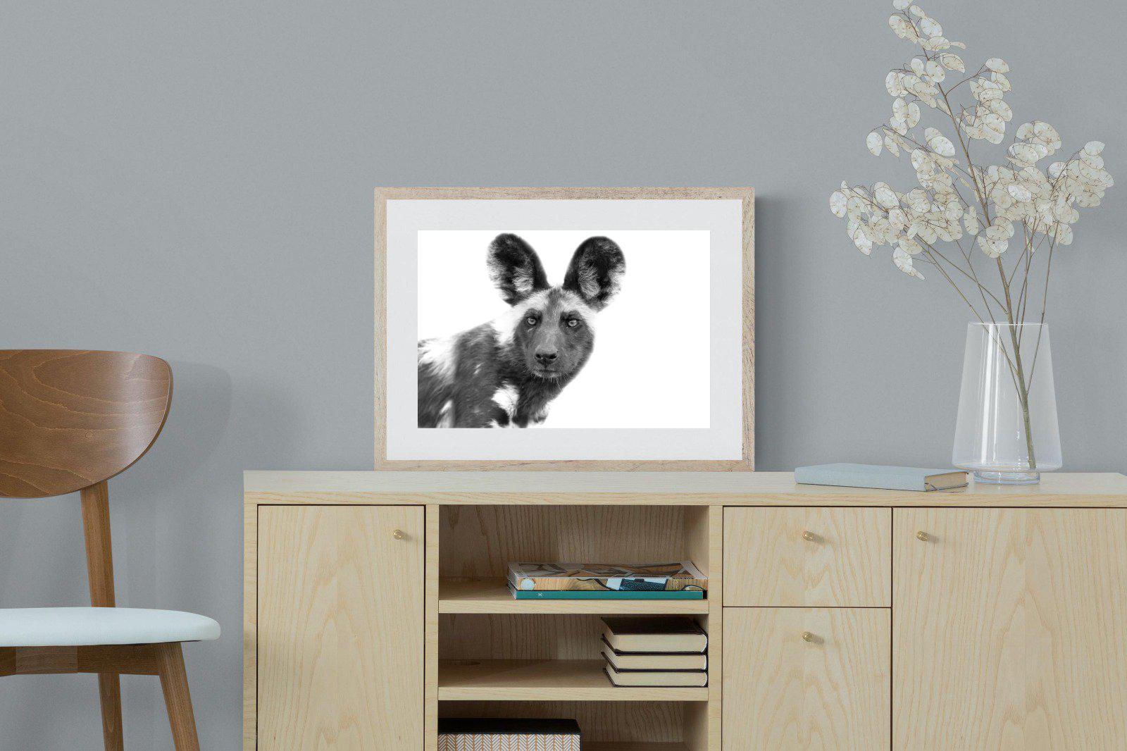 Wild Dog-Wall_Art-60 x 45cm-Framed Print-Wood-Pixalot