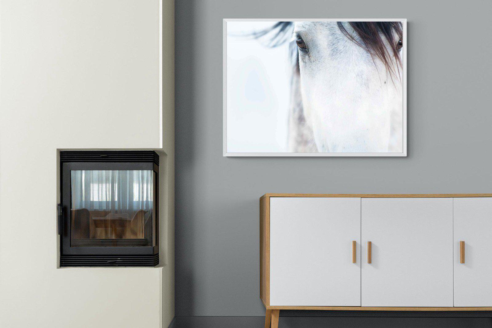 Wild Mustang-Wall_Art-100 x 75cm-Mounted Canvas-White-Pixalot