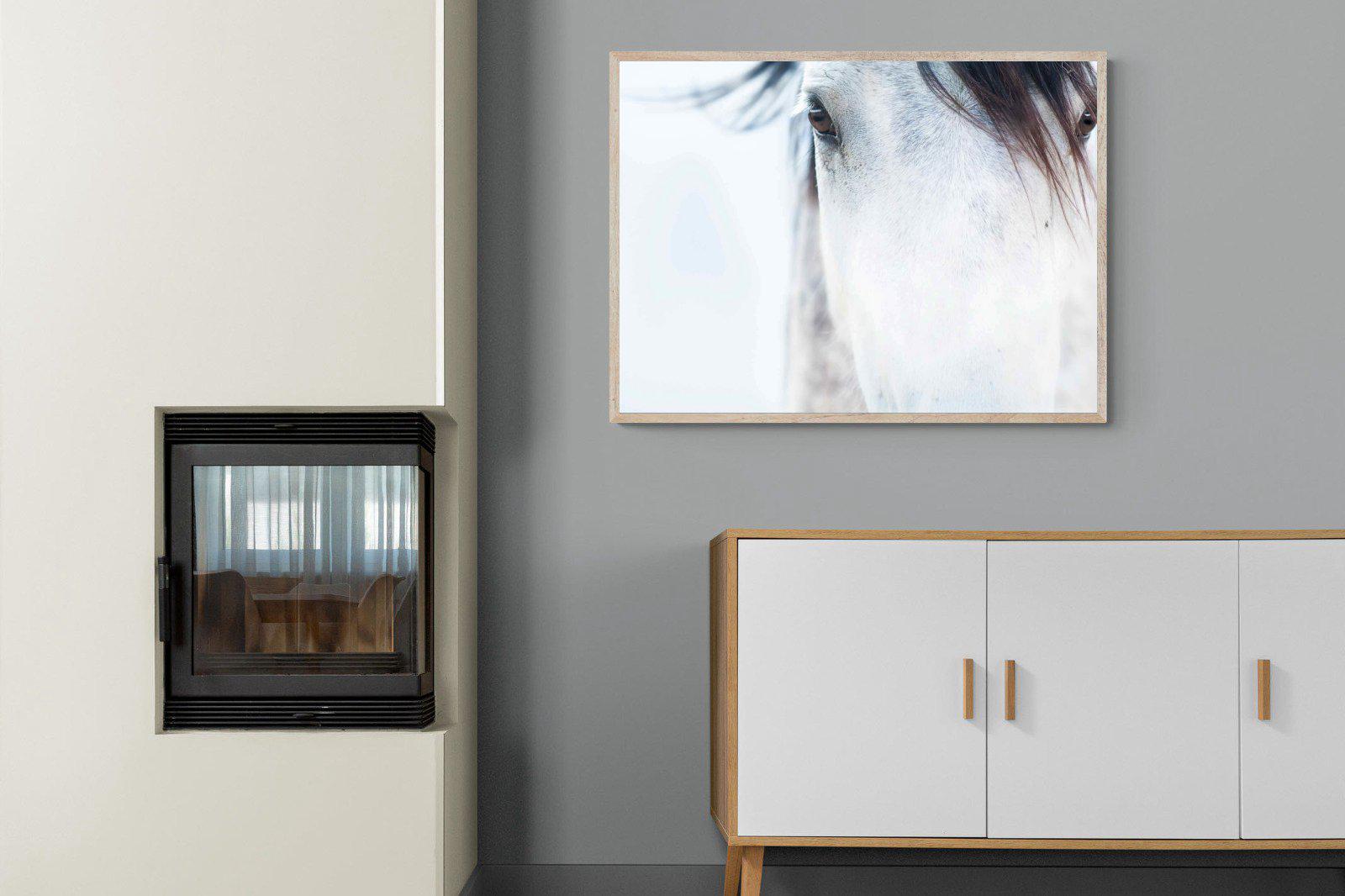 Wild Mustang-Wall_Art-100 x 75cm-Mounted Canvas-Wood-Pixalot