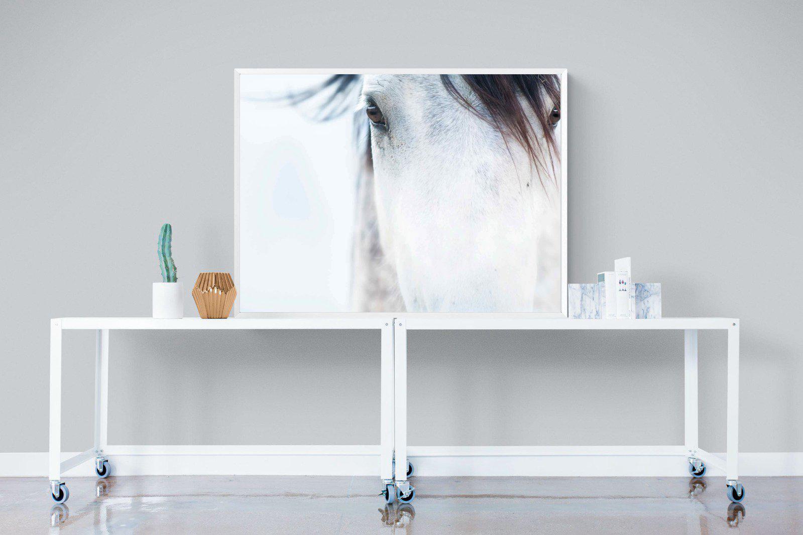 Wild Mustang-Wall_Art-120 x 90cm-Mounted Canvas-White-Pixalot
