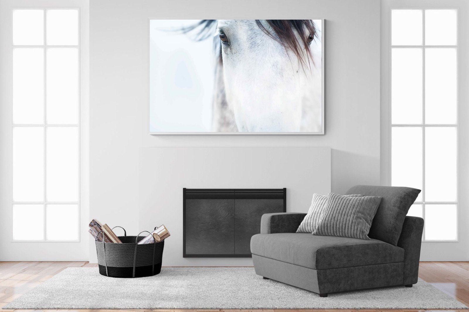 Wild Mustang-Wall_Art-150 x 100cm-Mounted Canvas-White-Pixalot