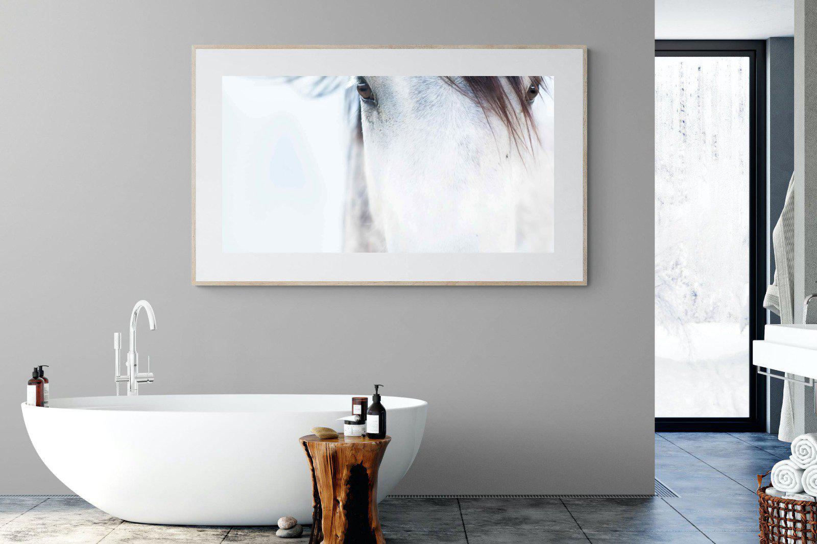 Wild Mustang-Wall_Art-180 x 110cm-Framed Print-Wood-Pixalot