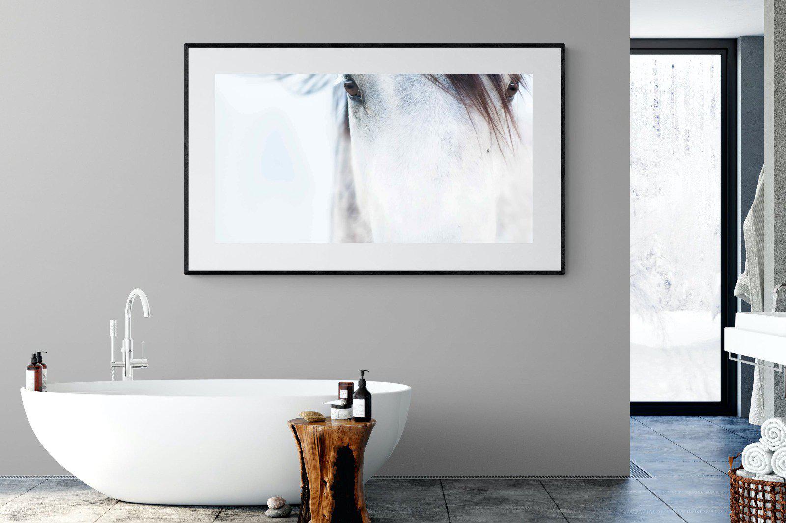Wild Mustang-Wall_Art-180 x 110cm-Framed Print-Black-Pixalot