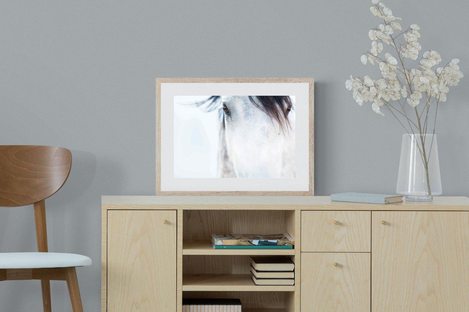 Wild Mustang-Wall_Art-60 x 45cm-Framed Print-Wood-Pixalot