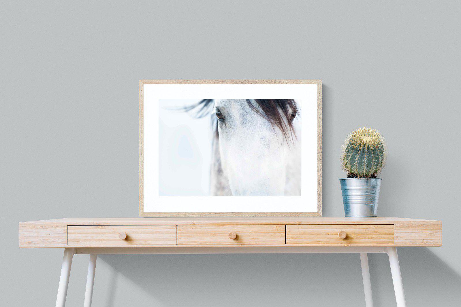 Wild Mustang-Wall_Art-80 x 60cm-Framed Print-Wood-Pixalot