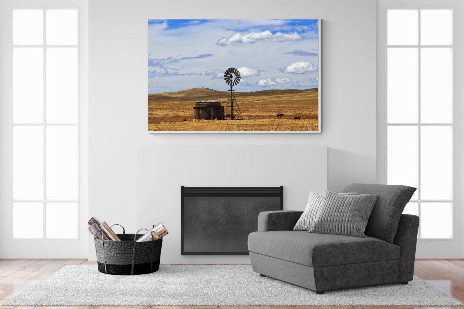 Windmill-Wall_Art-150 x 100cm-Mounted Canvas-White-Pixalot