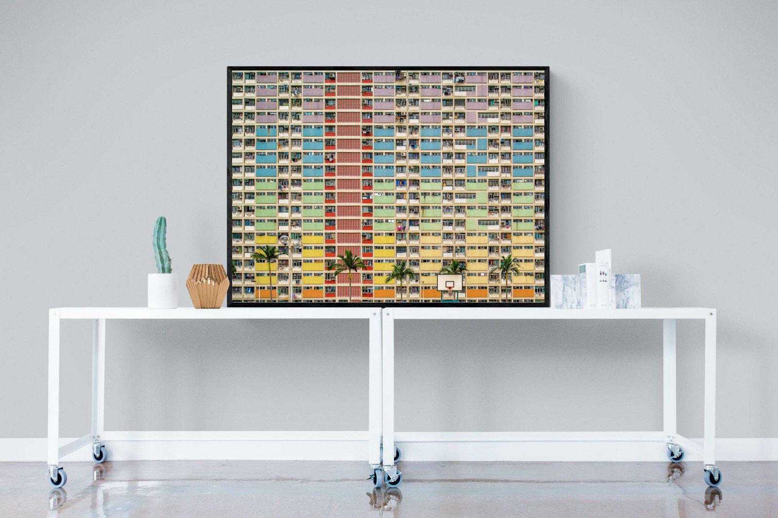 Windows-Wall_Art-120 x 90cm-Mounted Canvas-Black-Pixalot