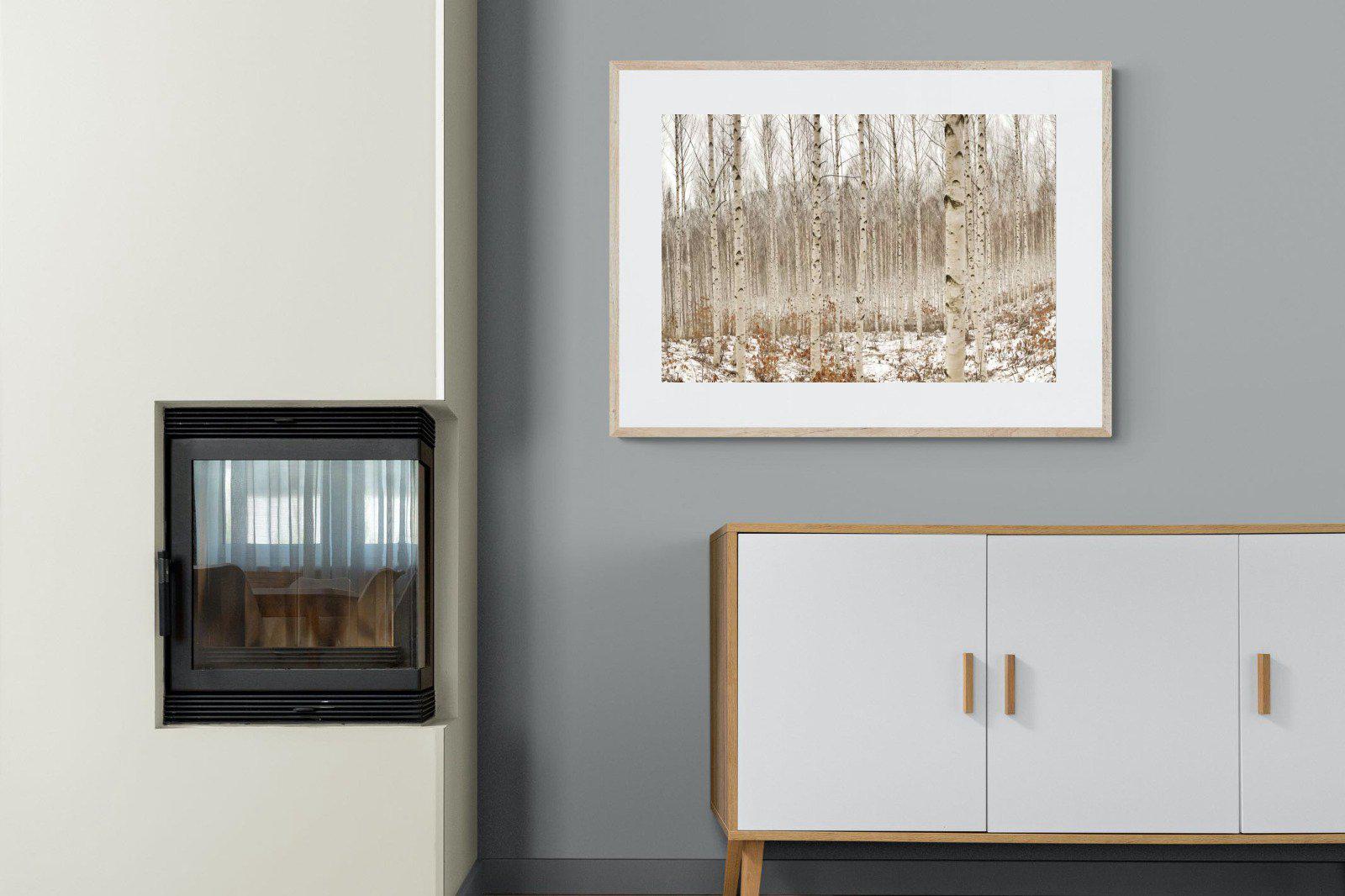 Winter Forest-Wall_Art-100 x 75cm-Framed Print-Wood-Pixalot