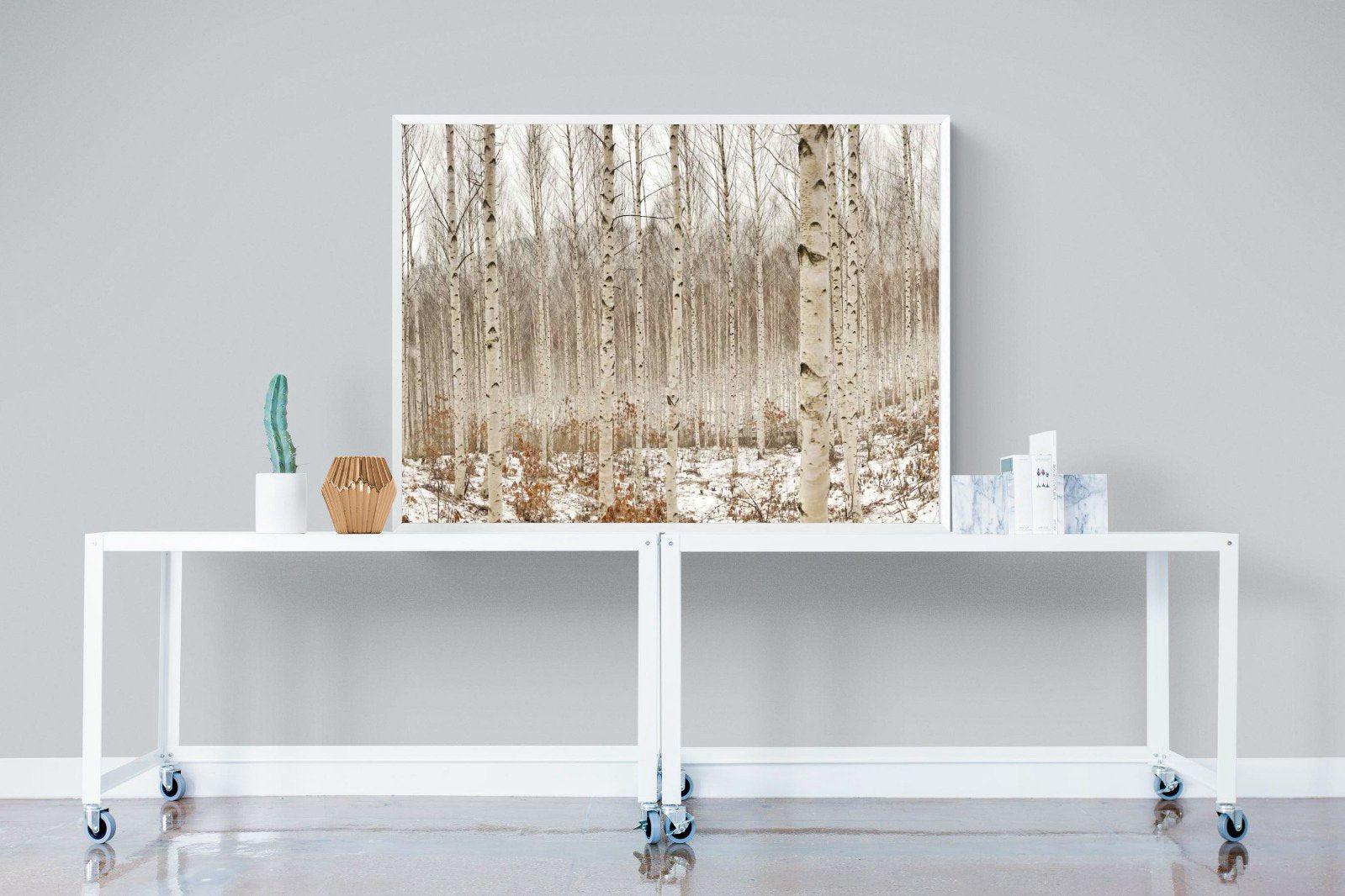 Winter Forest-Wall_Art-120 x 90cm-Mounted Canvas-White-Pixalot