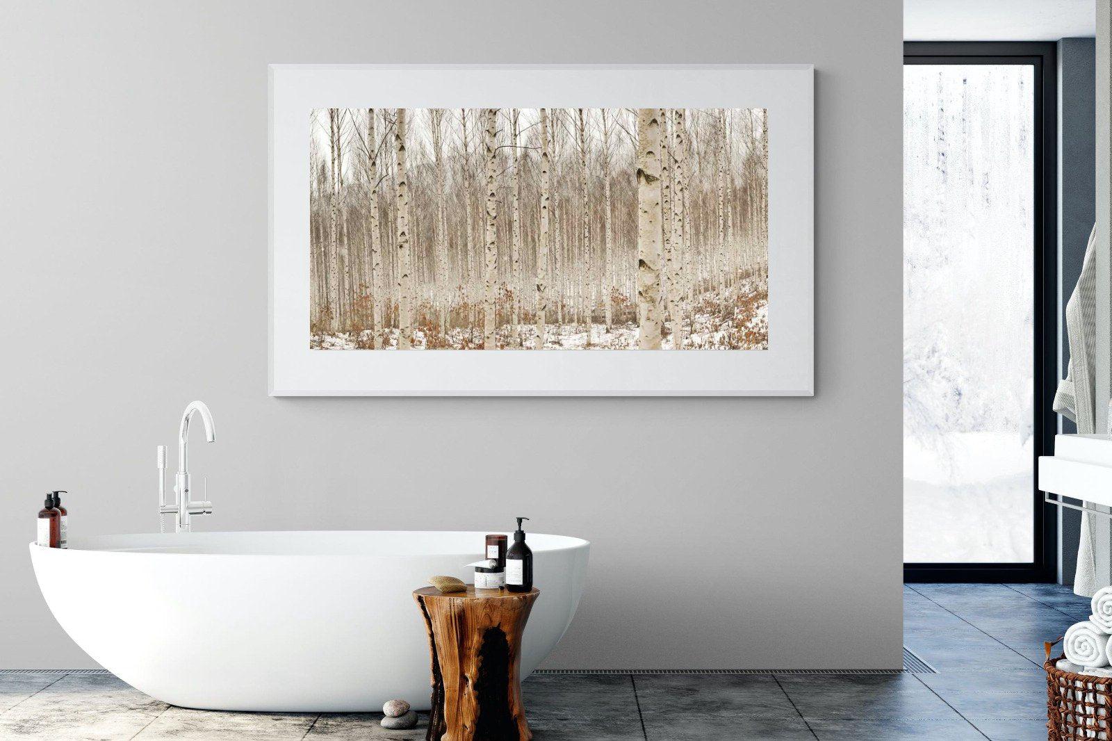 Winter Forest-Wall_Art-180 x 110cm-Framed Print-White-Pixalot