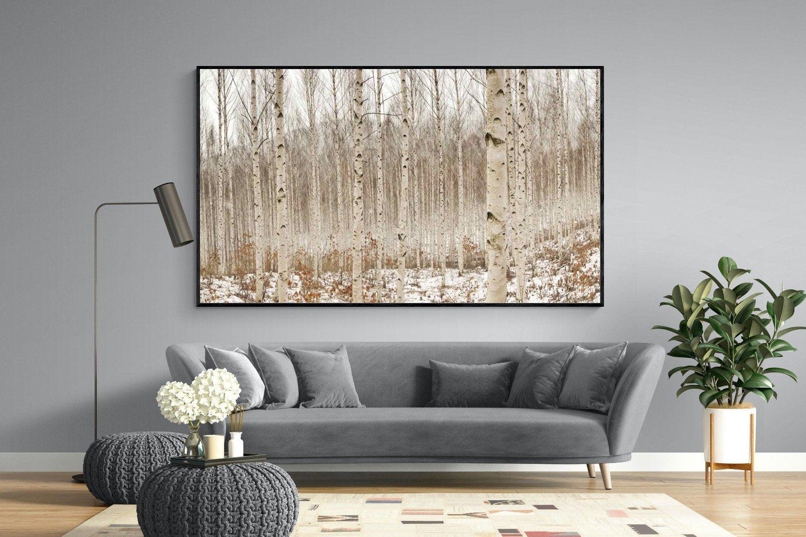 Winter Forest-Wall_Art-220 x 130cm-Mounted Canvas-Black-Pixalot