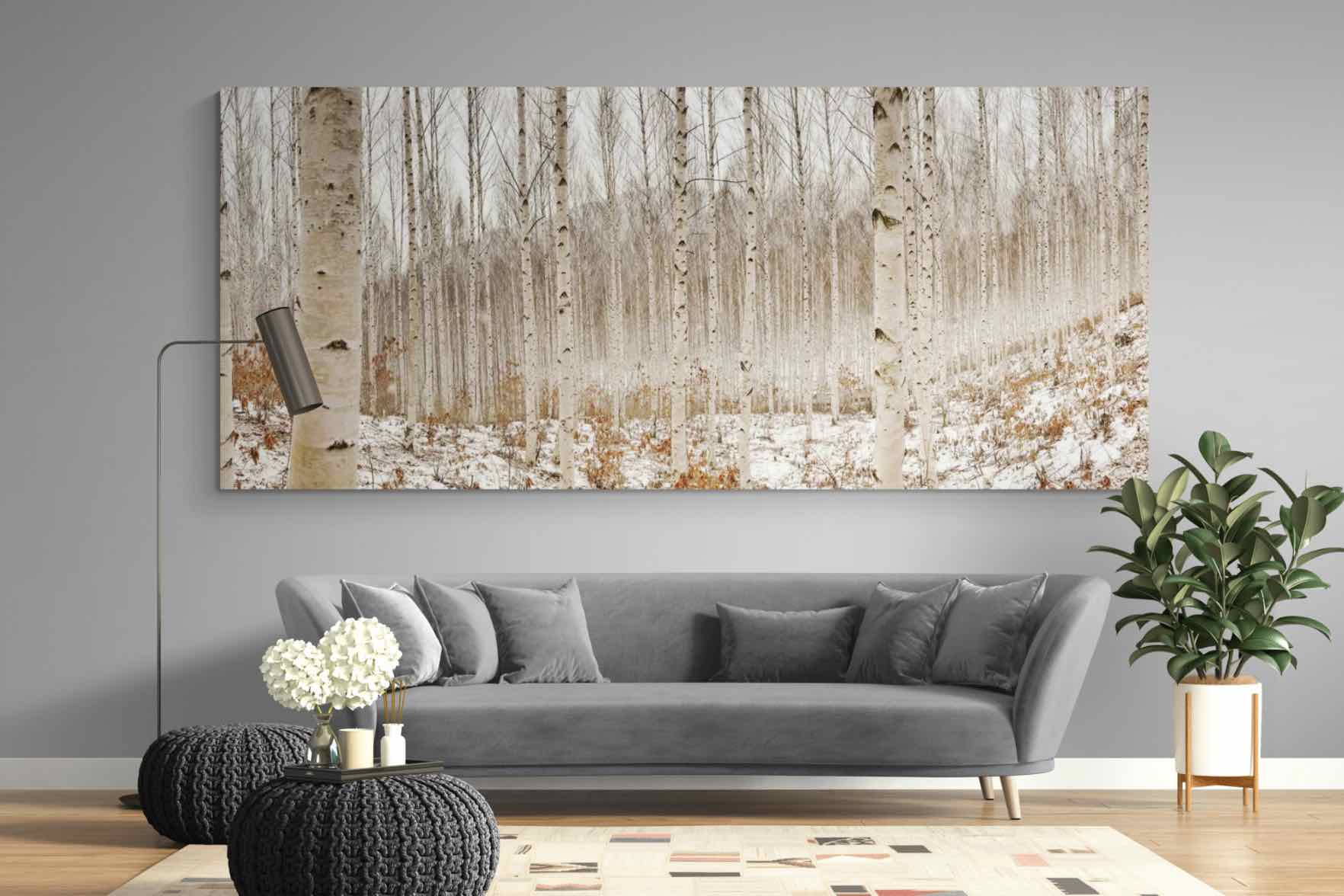 Winter Forest-Wall_Art-275 x 130cm-Mounted Canvas-No Frame-Pixalot