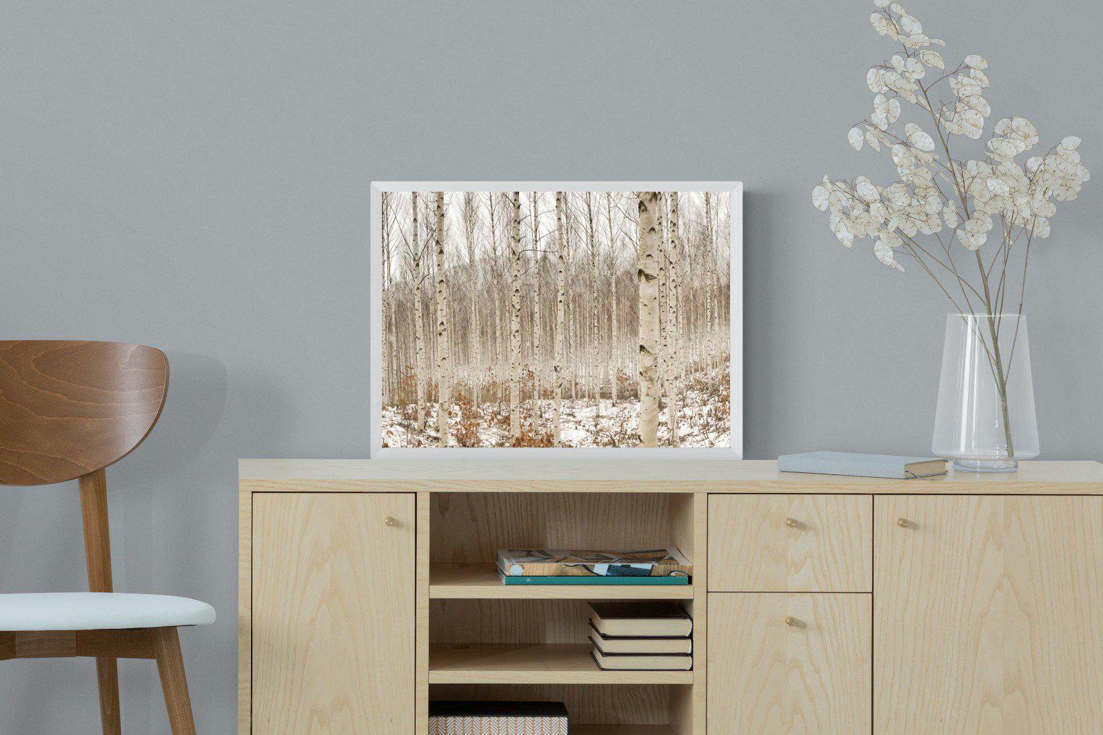 Winter Forest-Wall_Art-60 x 45cm-Mounted Canvas-White-Pixalot