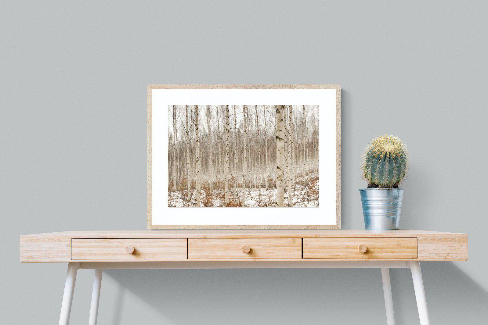 Winter Forest-Wall_Art-80 x 60cm-Framed Print-Wood-Pixalot