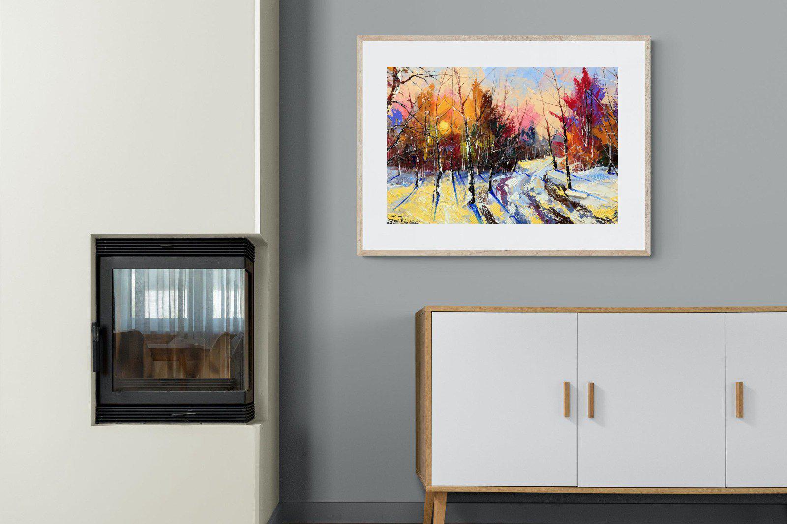 Winter Wood-Wall_Art-100 x 75cm-Framed Print-Wood-Pixalot
