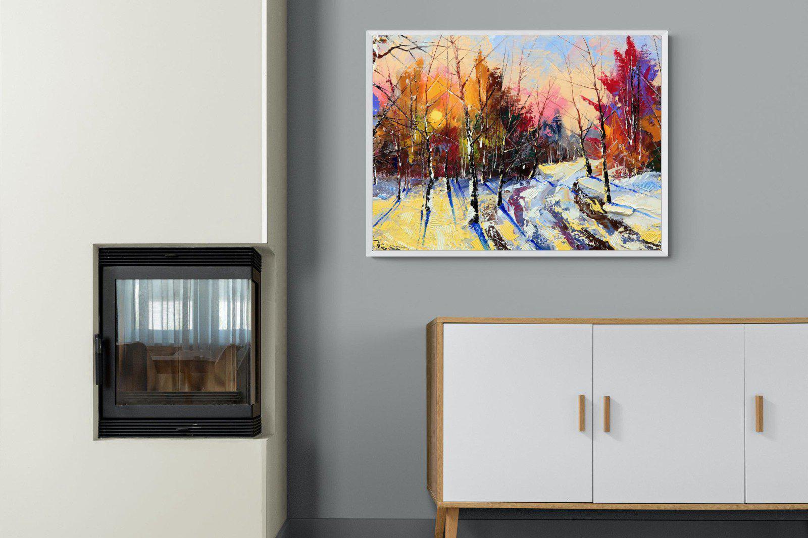 Winter Wood-Wall_Art-100 x 75cm-Mounted Canvas-White-Pixalot