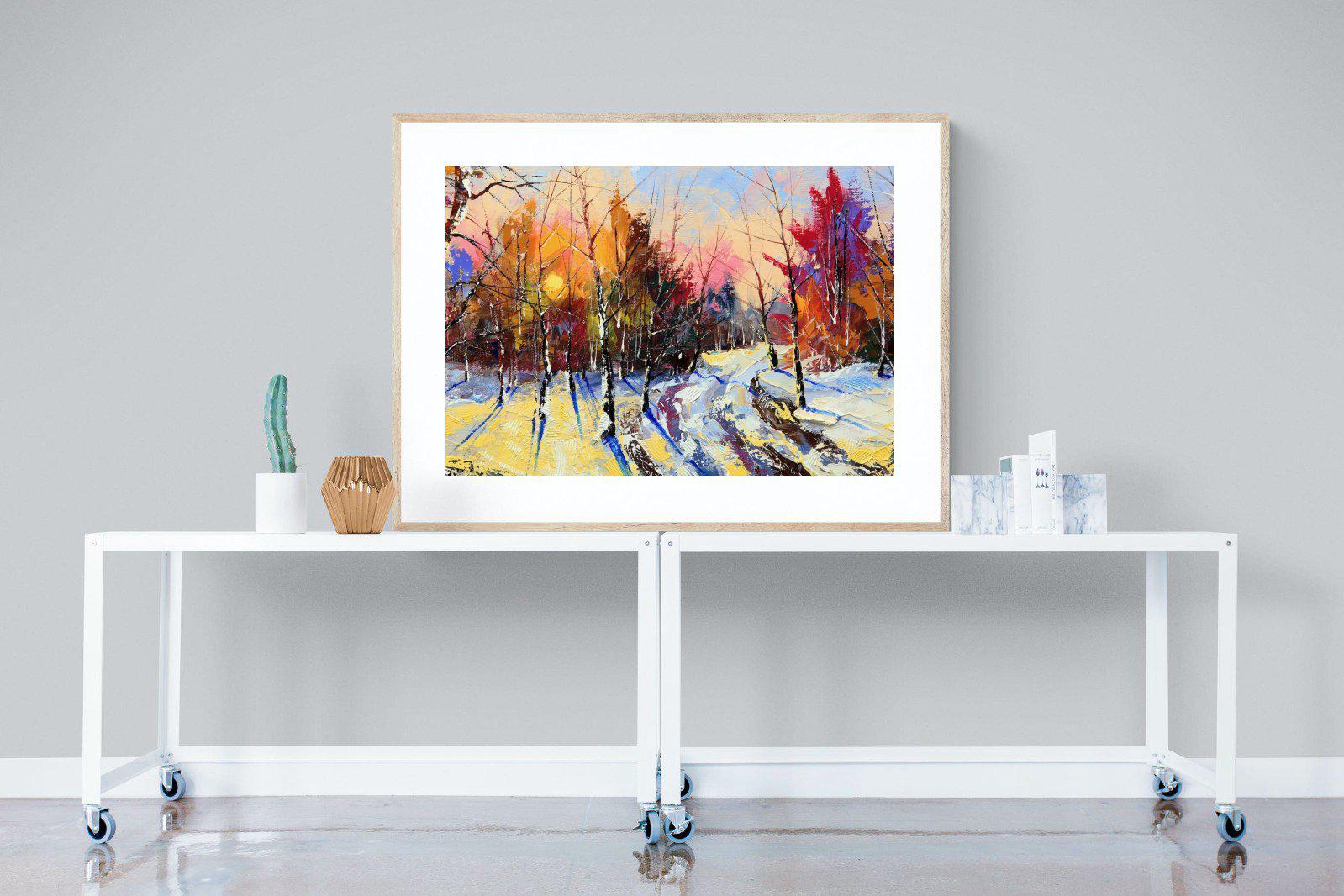 Winter Wood-Wall_Art-120 x 90cm-Framed Print-Wood-Pixalot