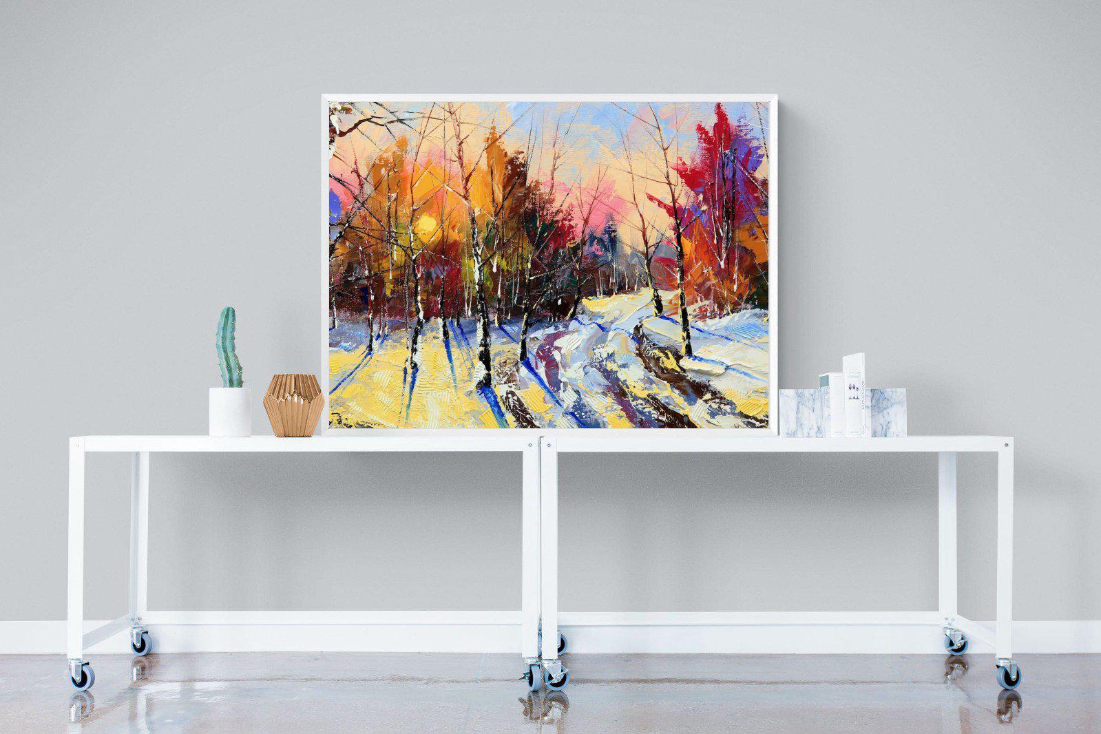 Winter Wood-Wall_Art-120 x 90cm-Mounted Canvas-White-Pixalot