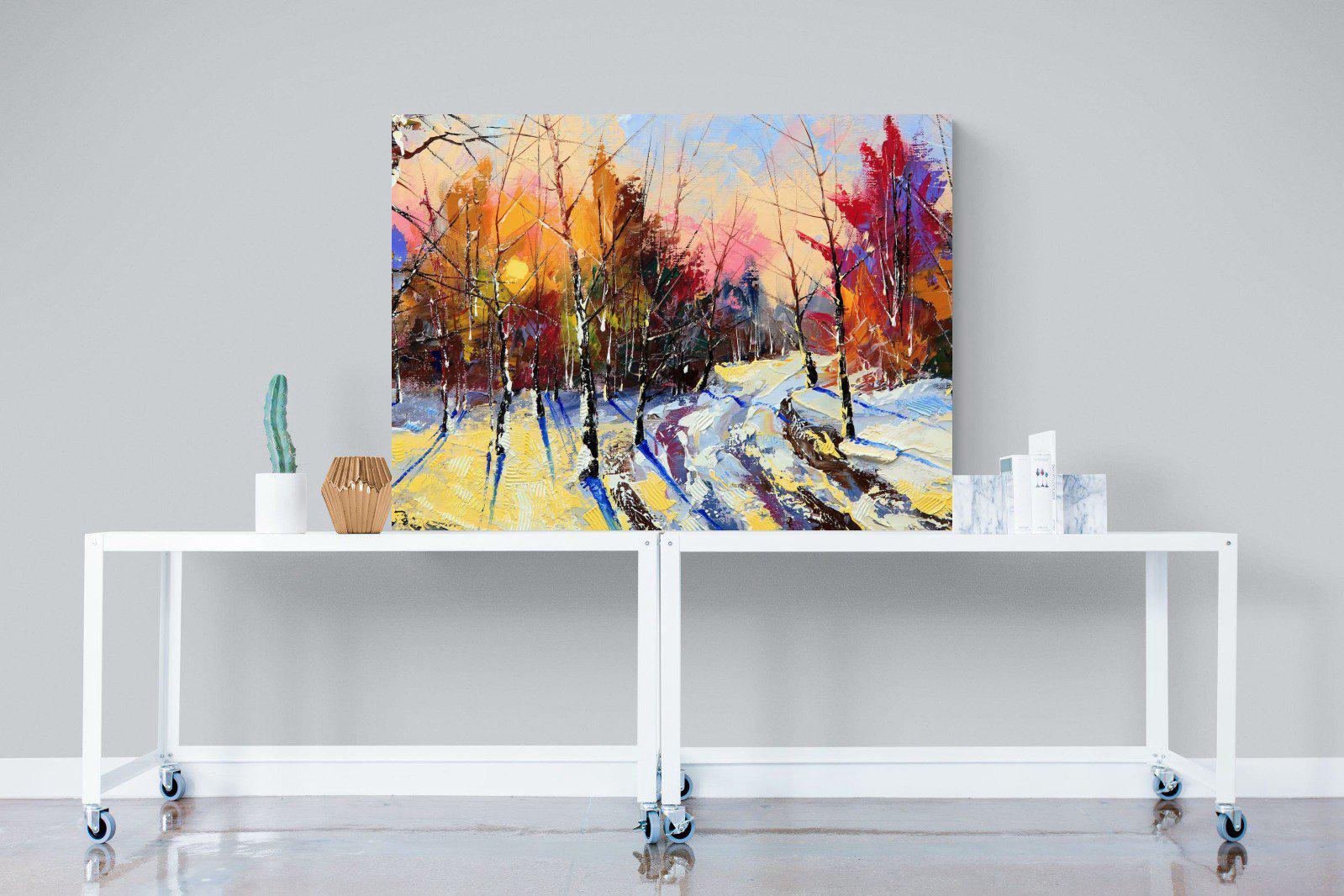 Winter Wood-Wall_Art-120 x 90cm-Mounted Canvas-No Frame-Pixalot