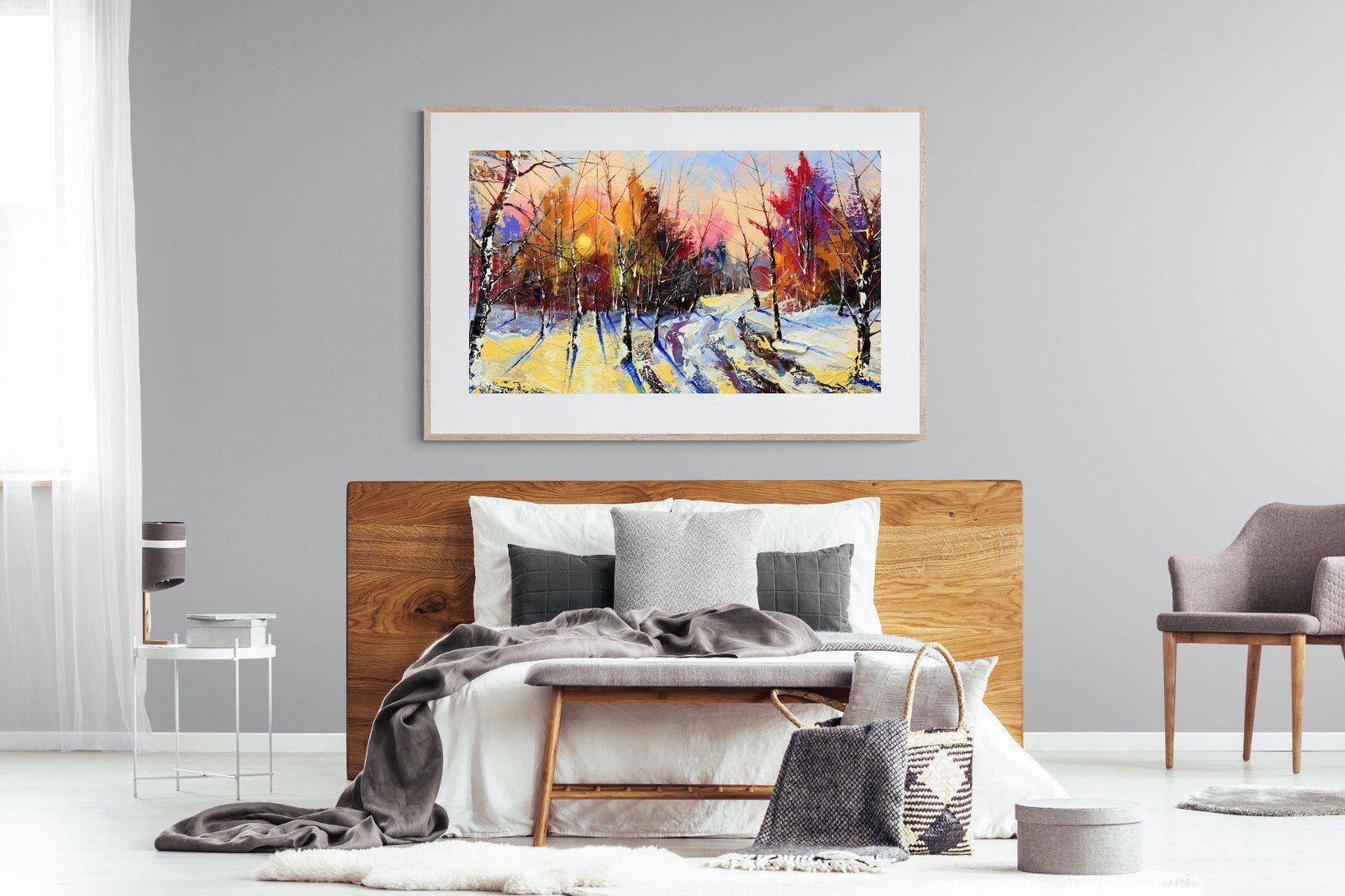 Winter Wood-Wall_Art-150 x 100cm-Framed Print-Wood-Pixalot