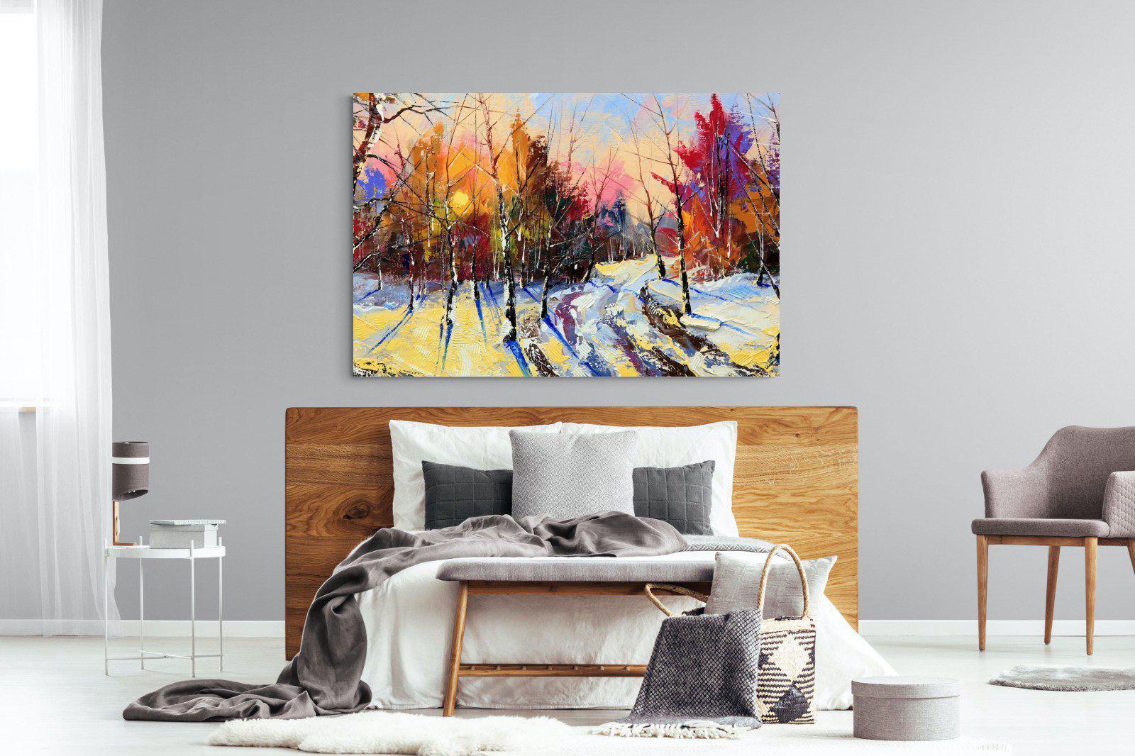 Winter Wood-Wall_Art-150 x 100cm-Mounted Canvas-No Frame-Pixalot