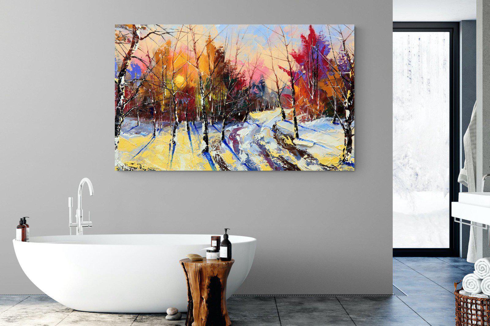 Winter Wood-Wall_Art-180 x 110cm-Mounted Canvas-No Frame-Pixalot