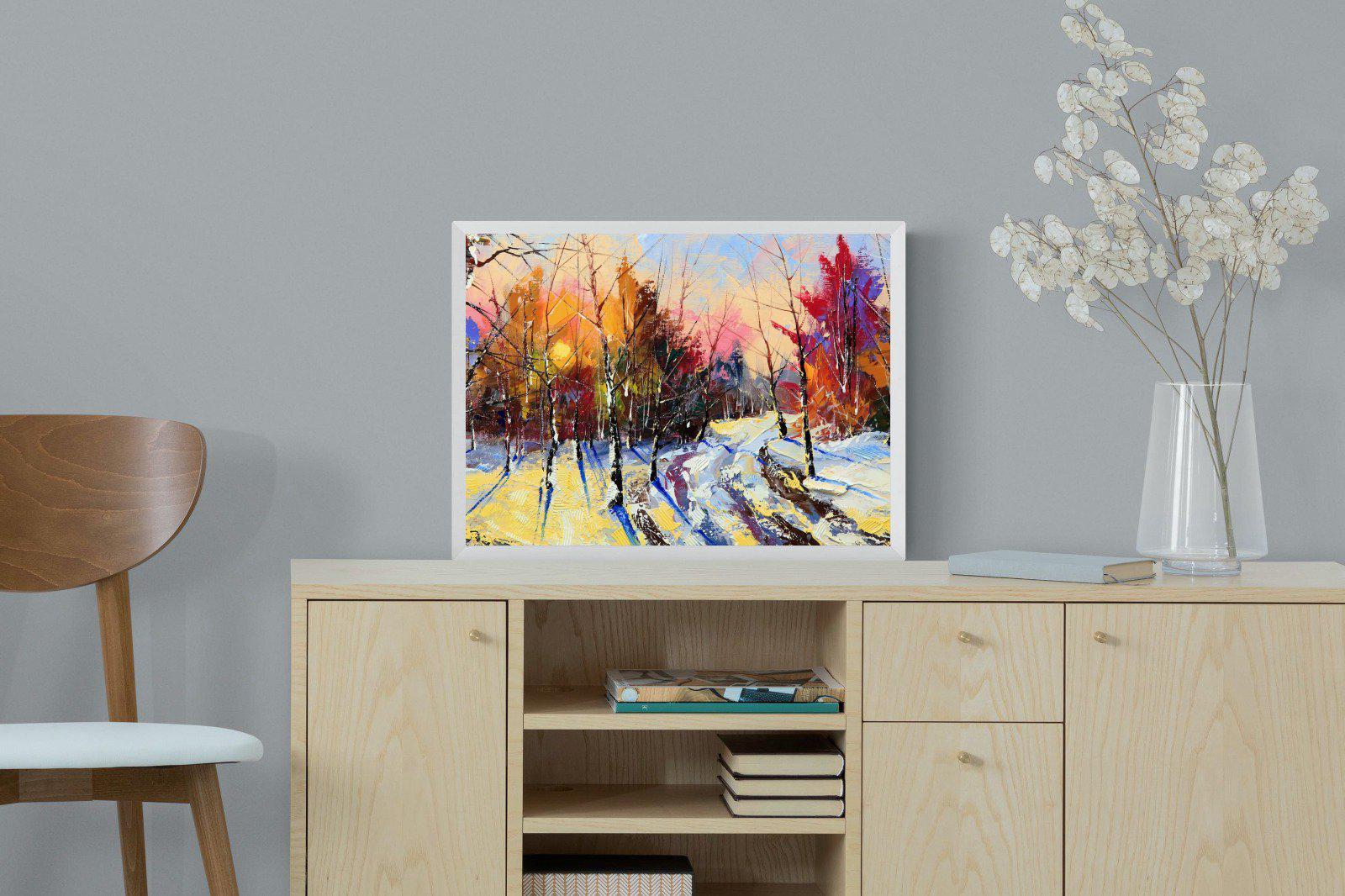 Winter Wood-Wall_Art-60 x 45cm-Mounted Canvas-White-Pixalot