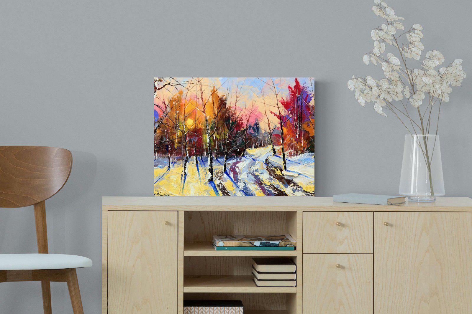 Winter Wood-Wall_Art-60 x 45cm-Mounted Canvas-No Frame-Pixalot