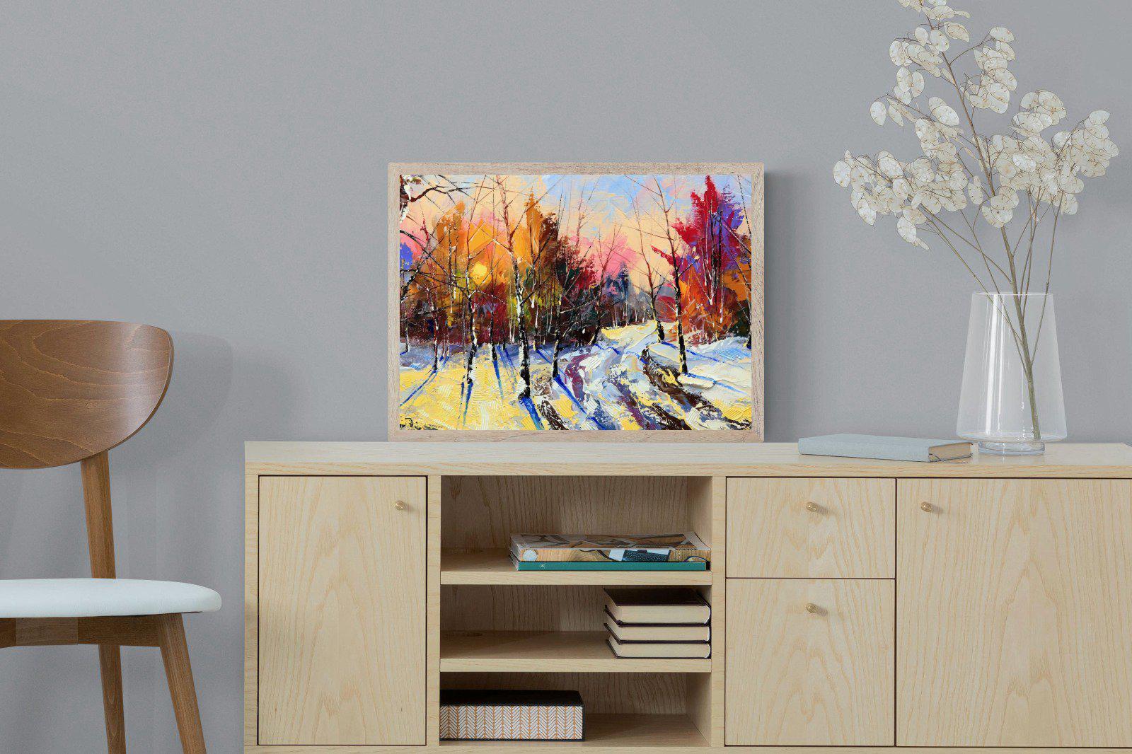 Winter Wood-Wall_Art-60 x 45cm-Mounted Canvas-Wood-Pixalot