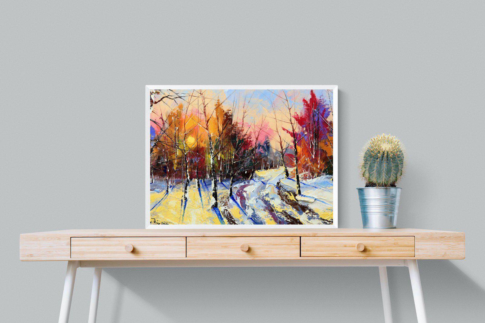 Winter Wood-Wall_Art-80 x 60cm-Mounted Canvas-White-Pixalot
