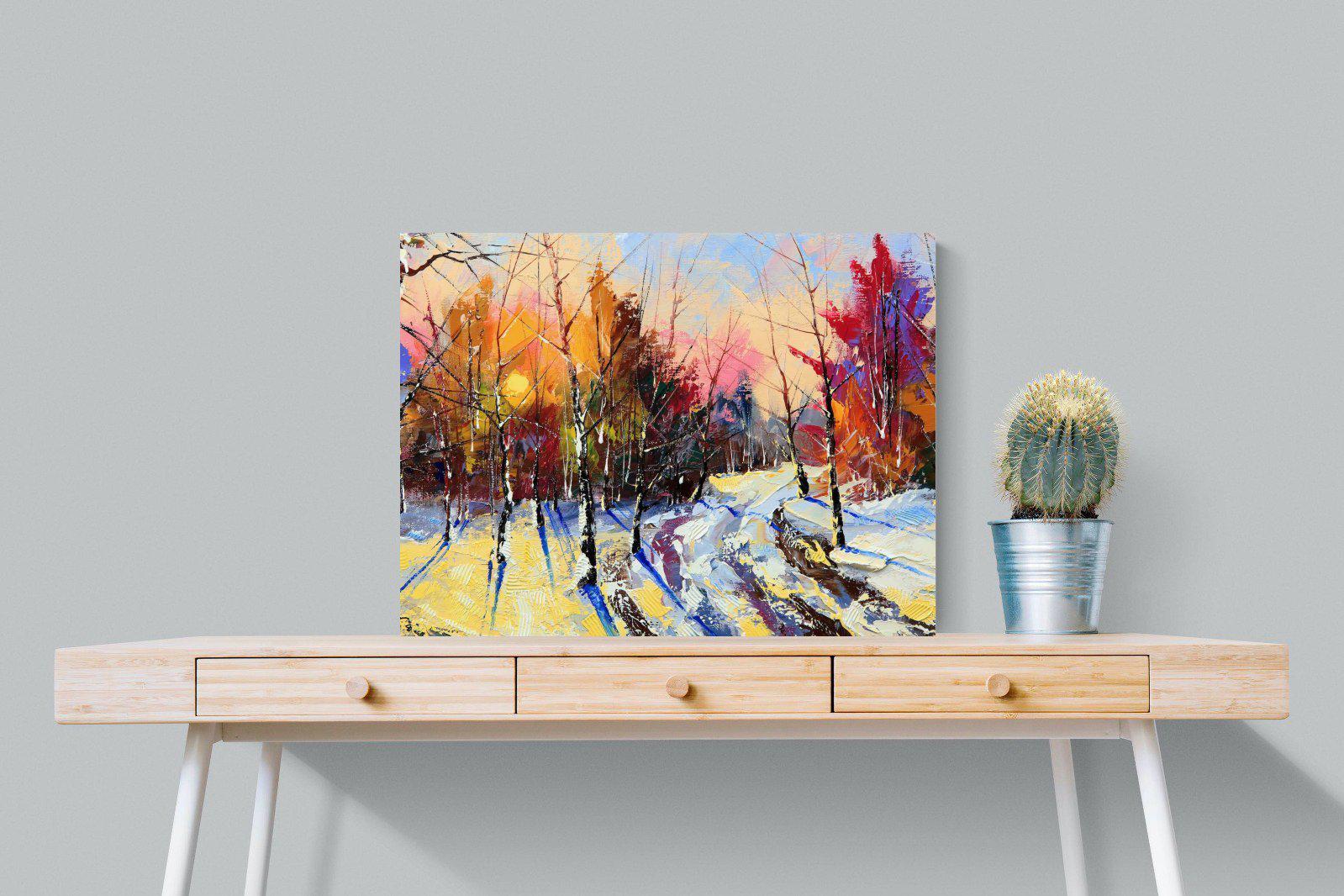 Winter Wood-Wall_Art-80 x 60cm-Mounted Canvas-No Frame-Pixalot