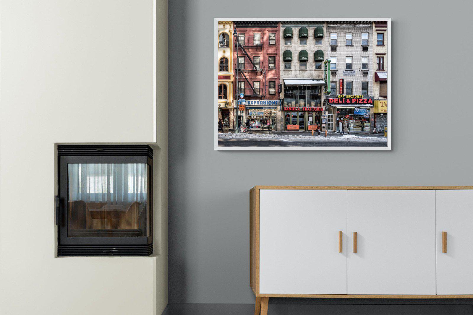 Wintery NYC-Wall_Art-100 x 75cm-Mounted Canvas-White-Pixalot