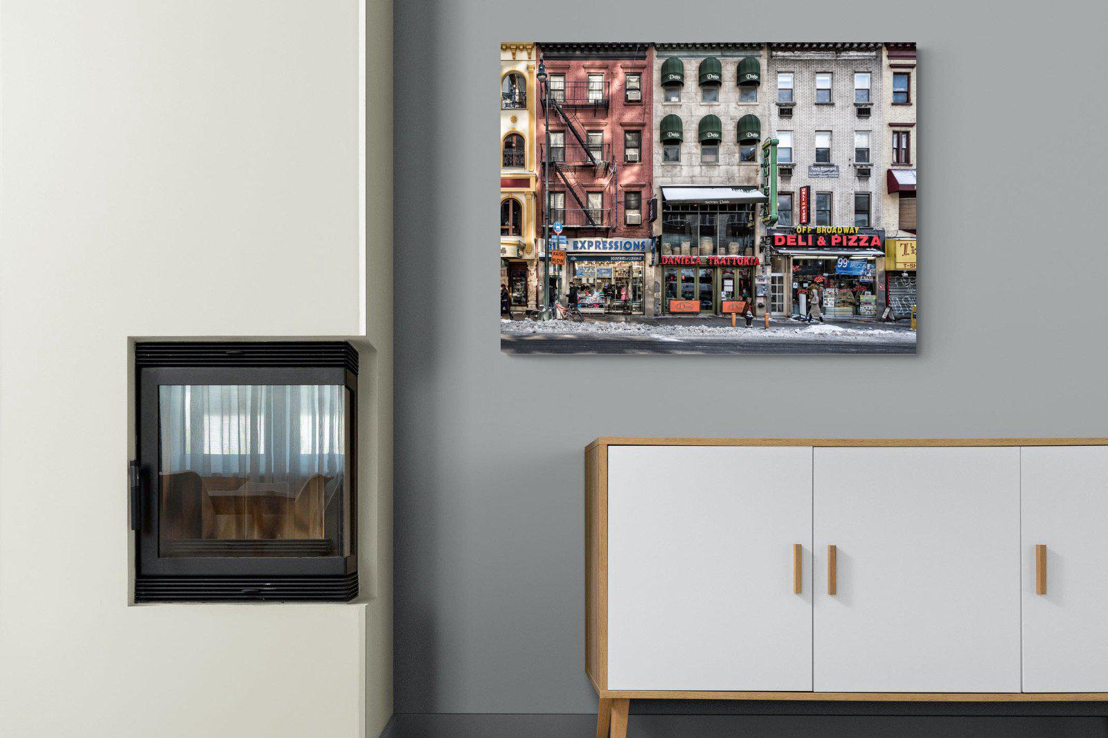 Wintery NYC-Wall_Art-100 x 75cm-Mounted Canvas-No Frame-Pixalot
