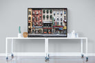 Wintery NYC-Wall_Art-120 x 90cm-Mounted Canvas-Black-Pixalot