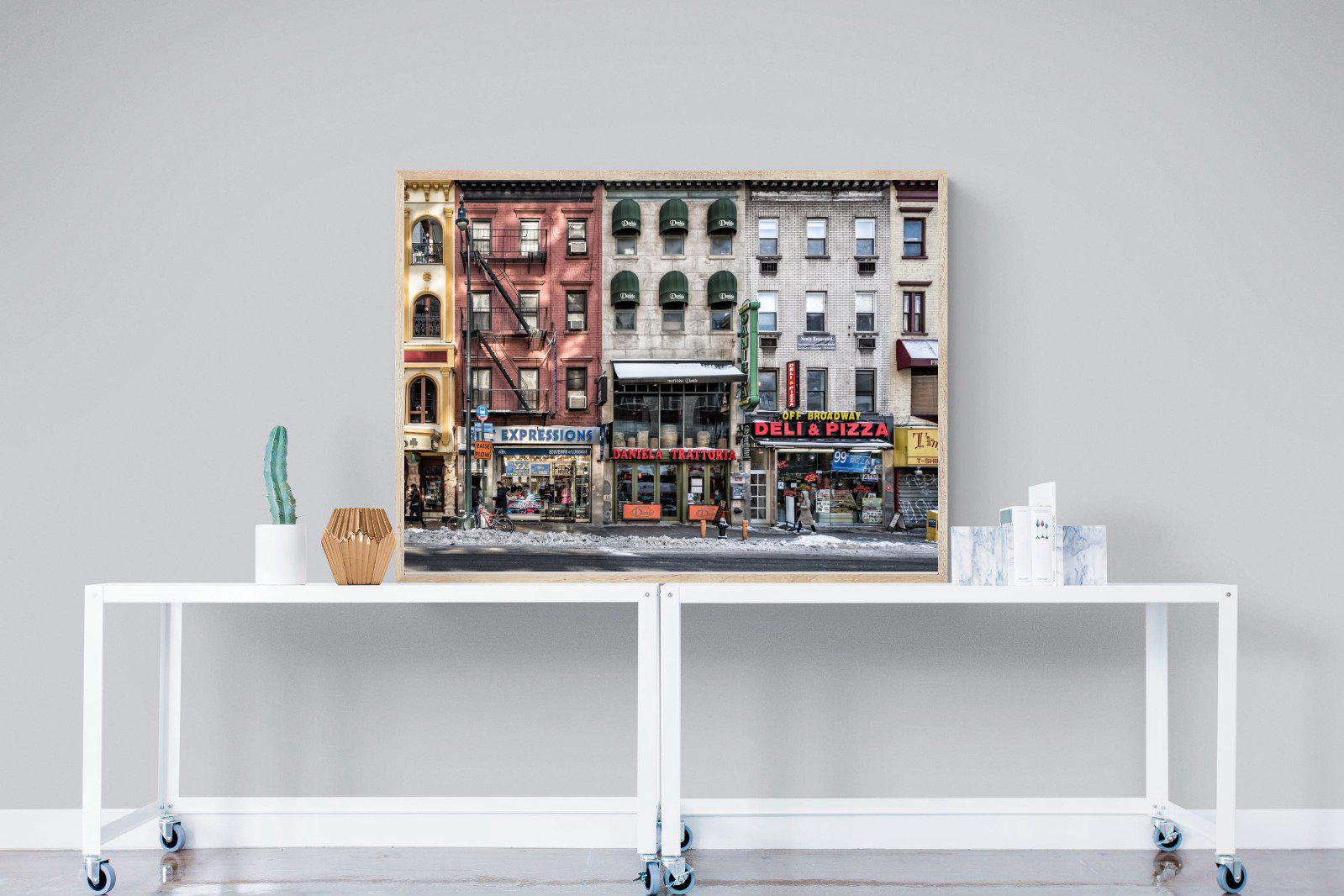 Wintery NYC-Wall_Art-120 x 90cm-Mounted Canvas-Wood-Pixalot