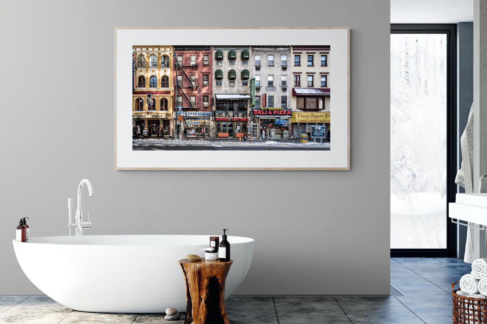 Wintery NYC-Wall_Art-180 x 110cm-Framed Print-Wood-Pixalot