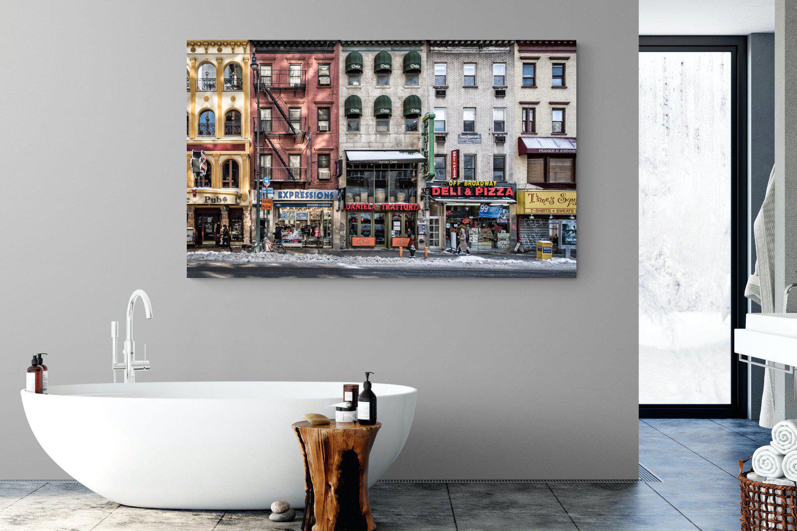 Wintery NYC-Wall_Art-180 x 110cm-Mounted Canvas-No Frame-Pixalot