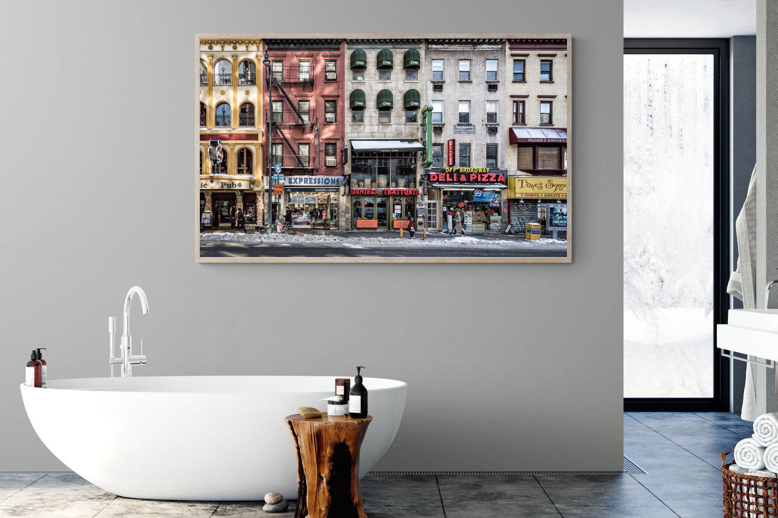 Wintery NYC-Wall_Art-180 x 110cm-Mounted Canvas-Wood-Pixalot