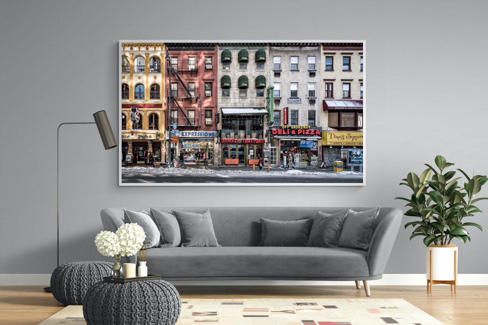 Wintery NYC-Wall_Art-220 x 130cm-Mounted Canvas-White-Pixalot