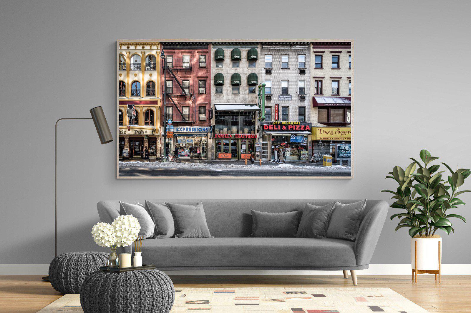 Wintery NYC-Wall_Art-220 x 130cm-Mounted Canvas-Wood-Pixalot