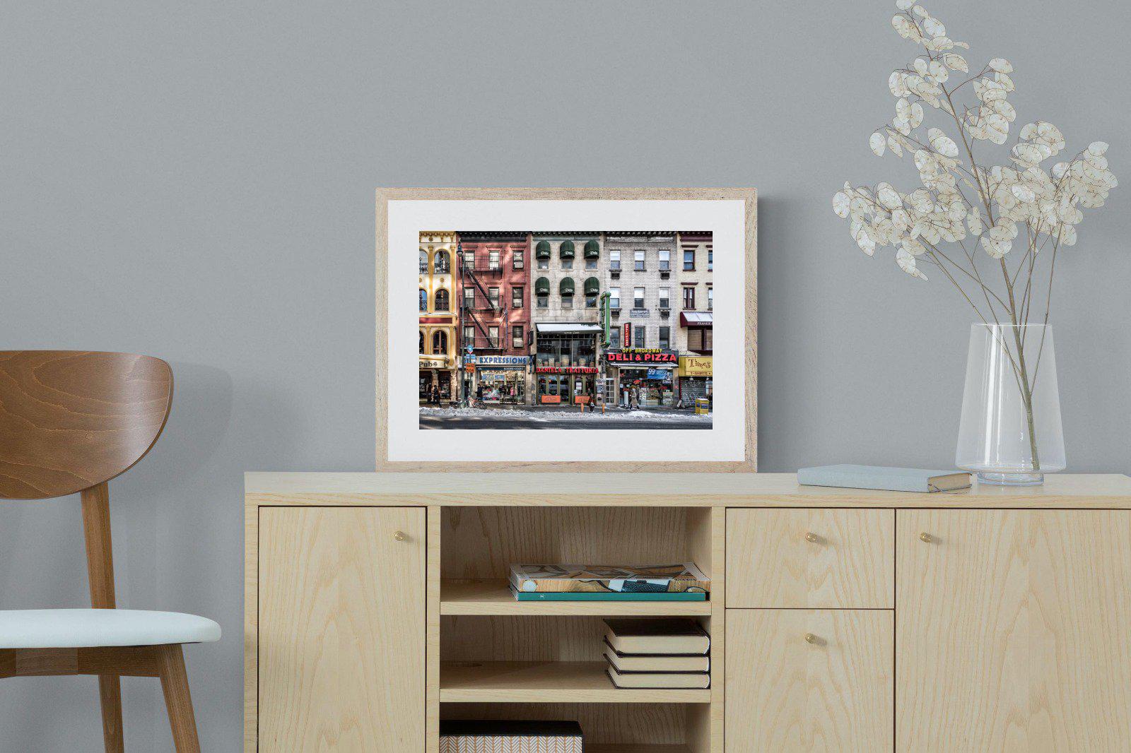 Wintery NYC-Wall_Art-60 x 45cm-Framed Print-Wood-Pixalot