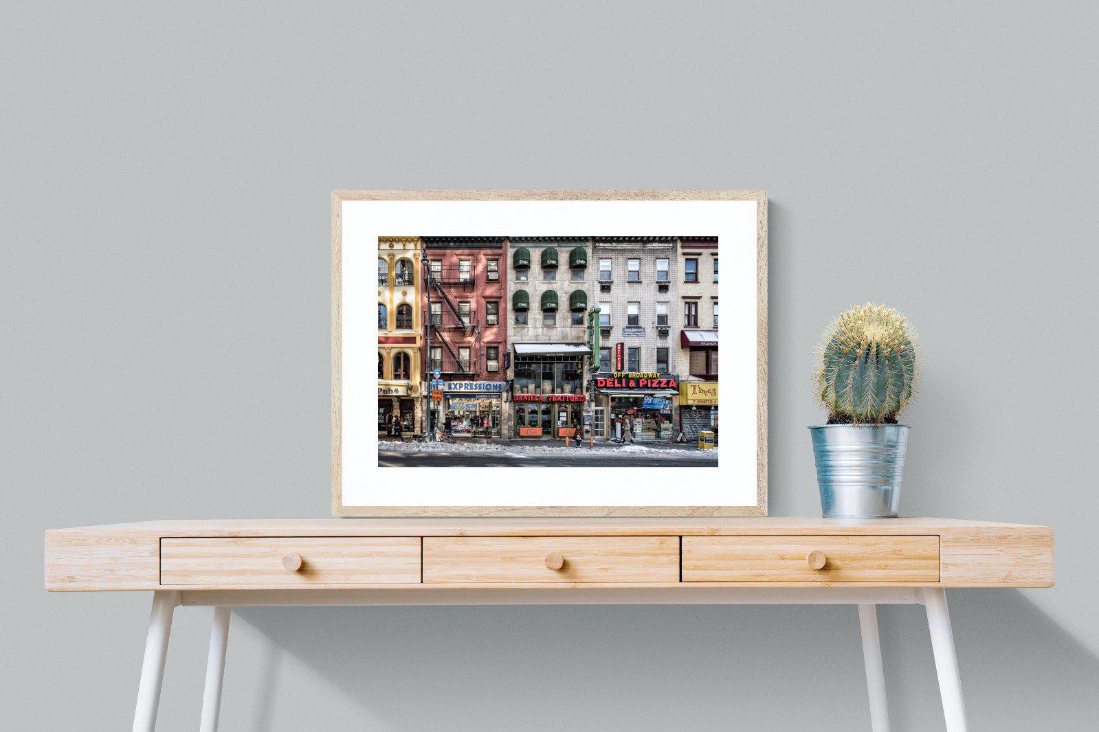 Wintery NYC-Wall_Art-80 x 60cm-Framed Print-Wood-Pixalot