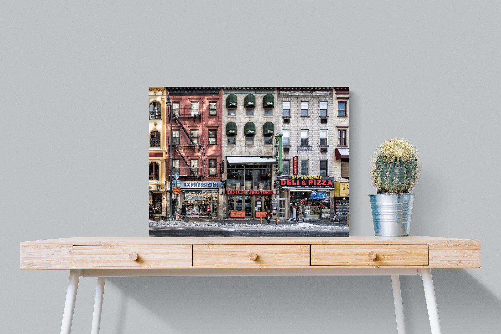 Wintery NYC-Wall_Art-80 x 60cm-Mounted Canvas-No Frame-Pixalot