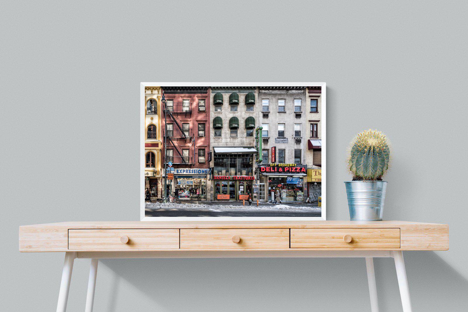 Wintery NYC-Wall_Art-80 x 60cm-Mounted Canvas-White-Pixalot